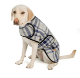 Grey/Blue Plaid Dog Blanket Coat - Le Pet Luxe