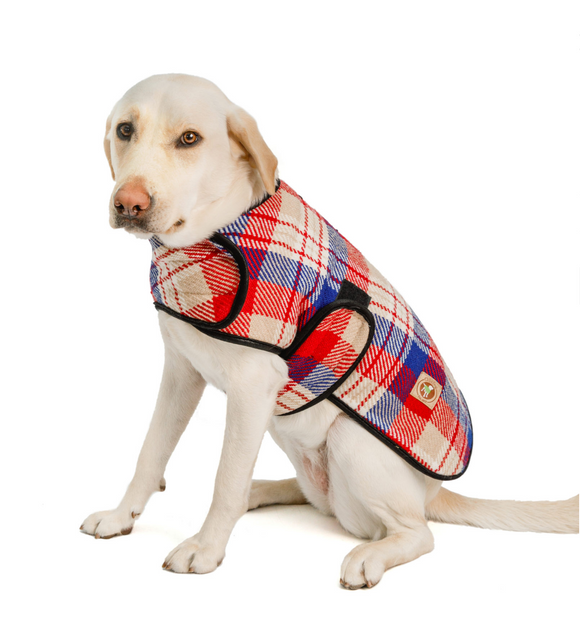 Red Field Dog Blanket Coat - Le Pet Luxe