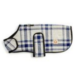 Grey/Blue Plaid Dog Blanket Coat - Le Pet Luxe