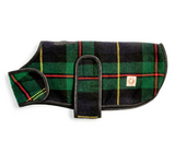 Navy Tartan Plaid Dog Blanket Coat - Le Pet Luxe