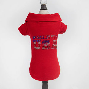 Born in the USA Dog Polo ~ Red - Le Pet Luxe