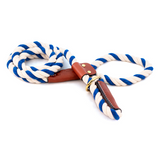 Cotton Rope Slip Leash with Leather Accents