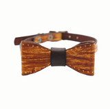 Wood Grain Mini Collar & Bow