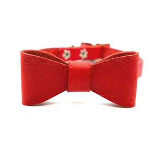 True Cayenne Mini Collar & Bow