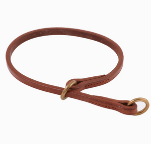 Flat Leather Slip Collar