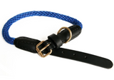 Rope And Leather Collar With Buckle ~ Black