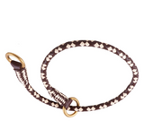 Braided Leather Slip Collars ~ Black Mix