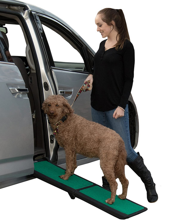 Bi-Fold Travel Lite Pet Ramp with supertraX