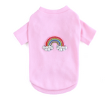 Rainbow Dog Tee ~ Aqua