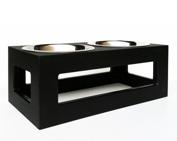 Porchside Outdoor Elevated Dog Diner - Black