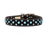 Cabochon Collar – Turquoise on Tan Suede