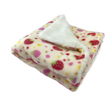 Double Layered Yummy Strawberry Fleece/Plush Blanket