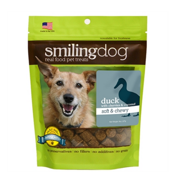 Smiling Dog Soft & Chewy Treats - Duck with Cherries and Coconut