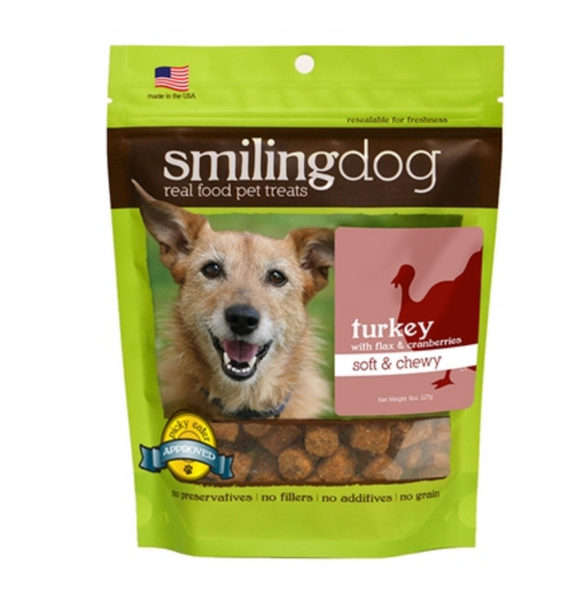 Smiling Dog Soft & Chewy Treats - Turkey with Flax and Cranberries