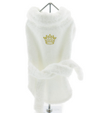 White Gold Crown Bathrobe 100% Combed Cotton Terrycloth