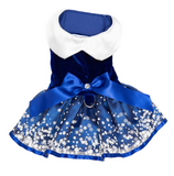 Holiday Dog Harness Dress - Snowflakes