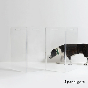 Clear Freestanding Tall Pet Gate Zig Zag | Options