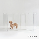 Clear Freestanding Tall Pet Gate Zig Zag | Options