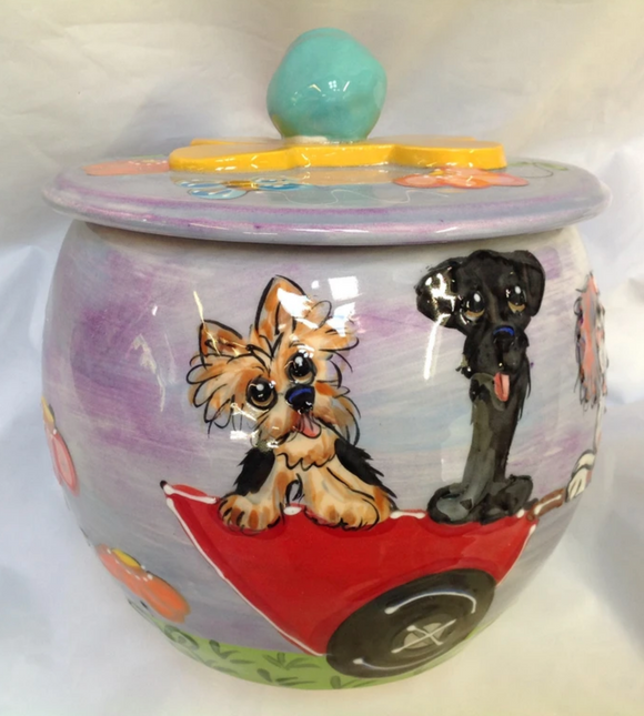 Yorkie Dog Treat Jar 2