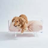 Clear Rectangular Lucite Dog Bed