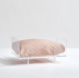 Clear Rectangular Lucite Dog Bed