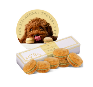 6 Crème brûlée set Dog Macarons | Le Pet Luxe