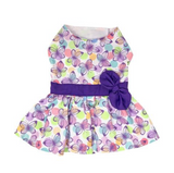 Purple Butterfly Dog Dress with Matching Leash