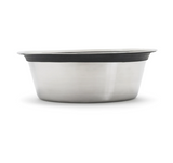 Food-Grade Stainless Steel Dog Bowl with Rubber Rim