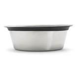 Food-Safe Stainless Steel Dog Bowl with Rubber Rim