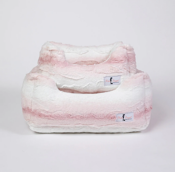 Cashmere Dog Beds - Pink Angora