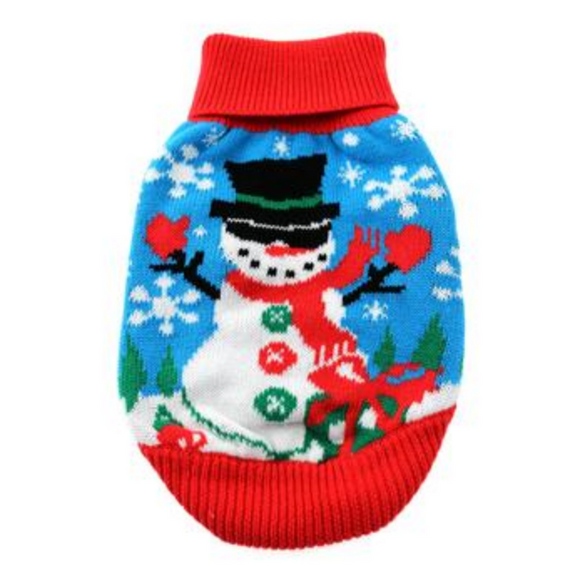 Cotton Ugly Snowman Holiday Dog Sweater