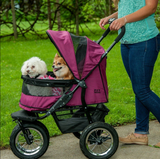 NO-ZIP Double Pet Stroller ~ Boysenberry