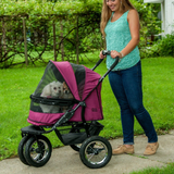 NO-ZIP Double Pet Stroller ~ Boysenberry