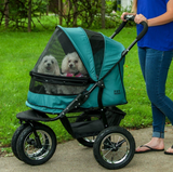 NO-ZIP Double Pet Stroller ~ Pine Green