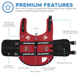 Dog Life Jacket ~ Red Neoprene - Le Pet Luxe