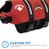 Dog Life Jacket ~ Red Neoprene - Le Pet Luxe