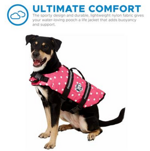 Dog Life Jacket ~ Pink Polka Dot - Le Pet Luxe