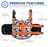 Dog Life Jacket ~ Black/White Camo - Le Pet Luxe