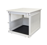 Wooden End Table Crate ~ White - Le Pet Luxe