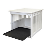 Wooden End Table Crate ~ White - Le Pet Luxe