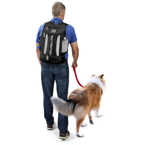 Week Away® Drop Bottom Backpack ~ Black - Le Pet Luxe