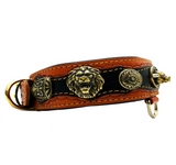 Brown ''Mars'' American Bully Leather Dog Collar