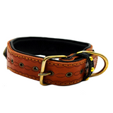 Brown ''Mars'' American Bully Leather Dog Collar