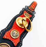 Red ''Achilles'' Exclusive Leather Dog Collar