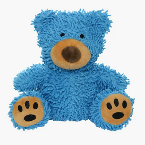 Mighty Microfiber Ball Med Blue Bear, Durable, Squeaky Dog Toy