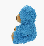 Mighty Microfiber Ball Med Blue Bear, Durable, Squeaky Dog Toy