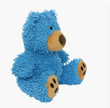 Mighty Microfiber Ball Med Blue Bear, Durable, Squeaky Dog Toy