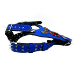 Blue ''Prometheus'' Leather Dog Harness