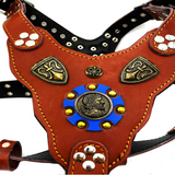 Brown ''Prometheus'' Leather Dog Harness