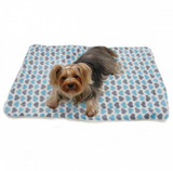 Blue and Grey Hearts Fleece Blanket - Le Pet Luxe